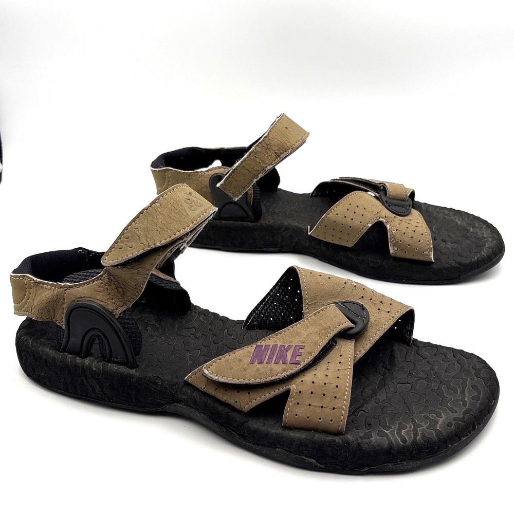 VTG Nike Air Deschutz II‎ ACG Sandals Tan Black Purple 690002-201 Mens 10
